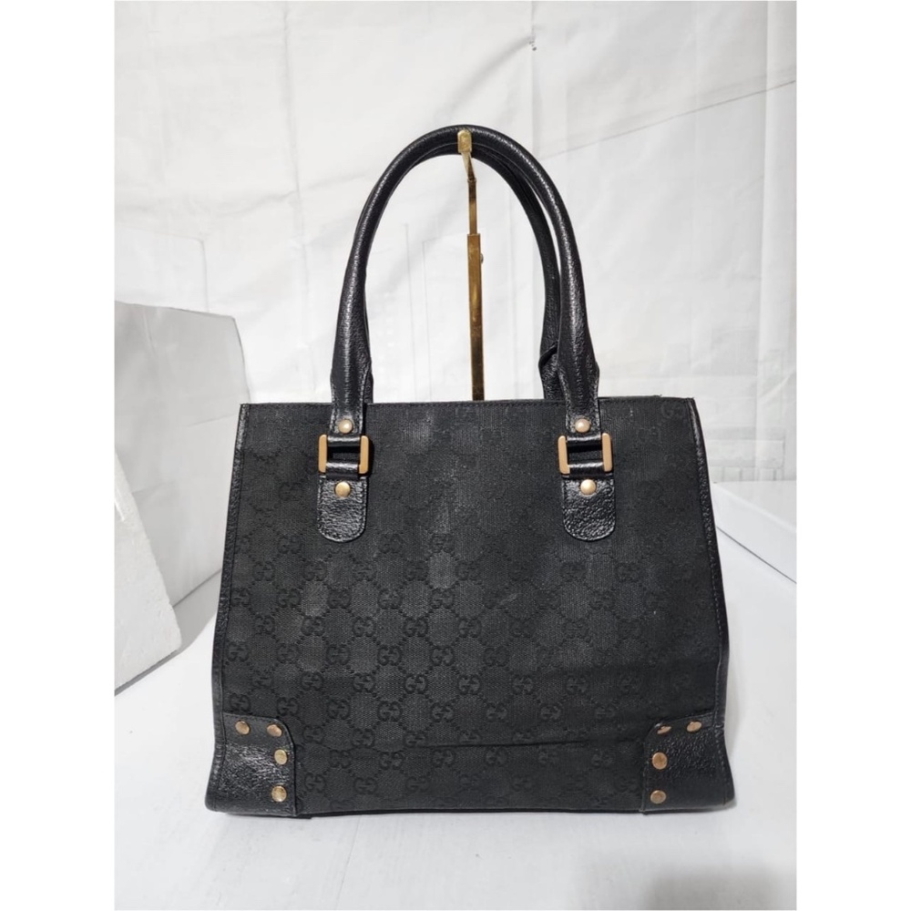 Authentic Gucci GG Canvas Nailhead Bag Black